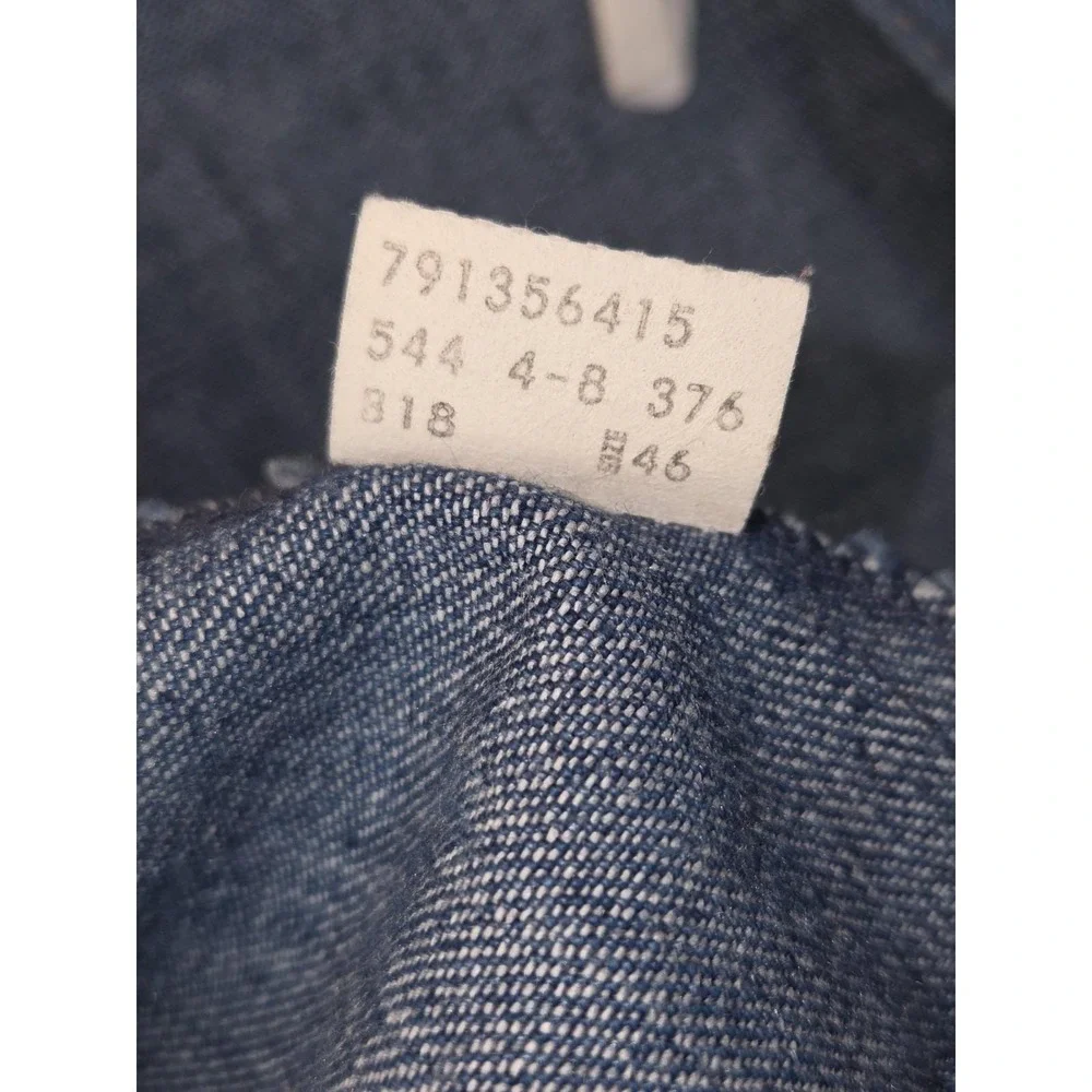 Vintage 70's Levi's Open Denim Vest.  Orange Tab. 46